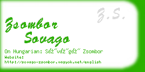 zsombor sovago business card